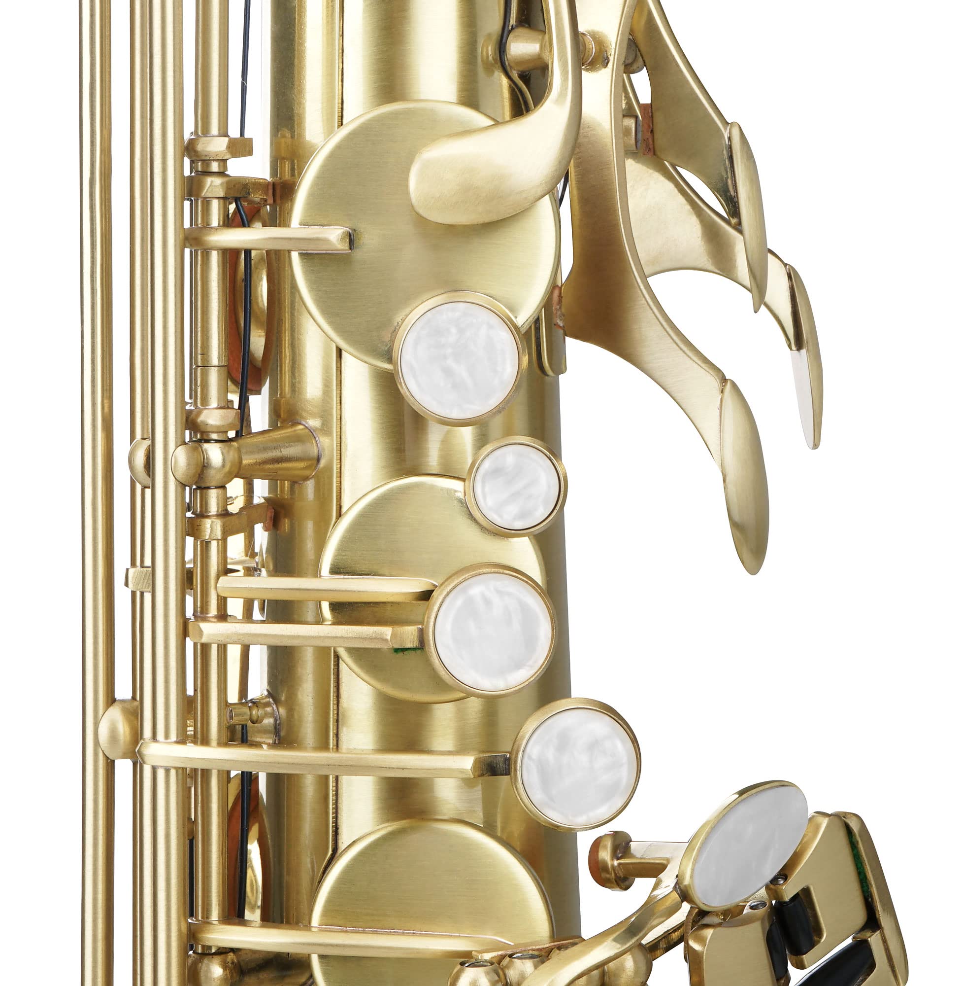 Classic Cantabile TS-450 Bb Brushed Tenorsaxophon Set (Zubehör: Mundstück, Koffer/Rucksack, Saxofonständer, Stimmgerät/Metronom, Notenständer) Messing gebürstet