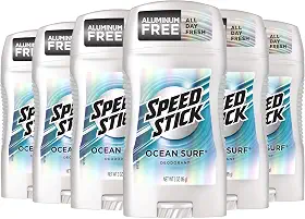 Speed Stick Desodorante para Axilas Masculino, Sem Alumínio, Ocean Surf - 3 Onças (Pacote com 6)