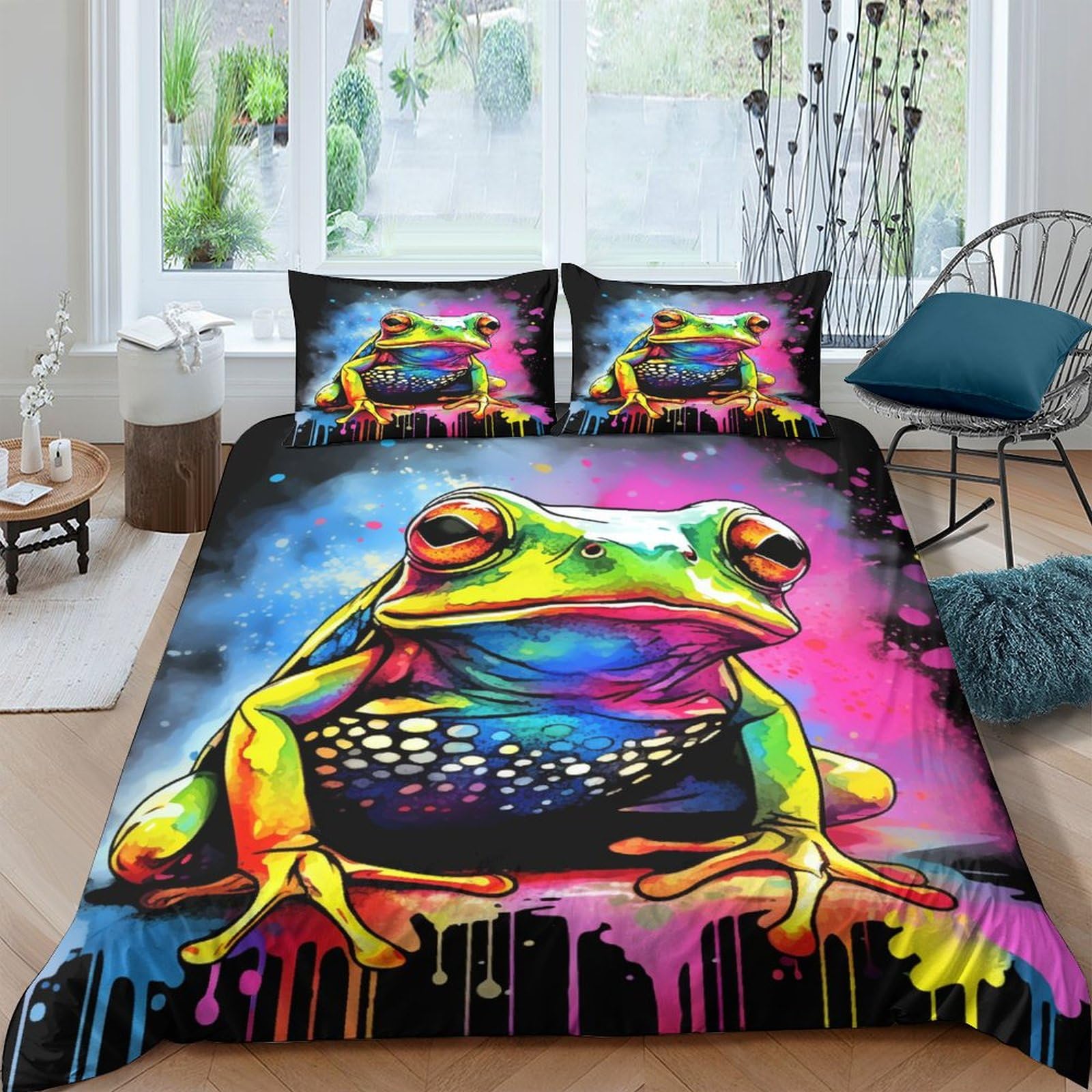 Parure de lit douce motif grenouille pour créer un nid douillet à vos enfants