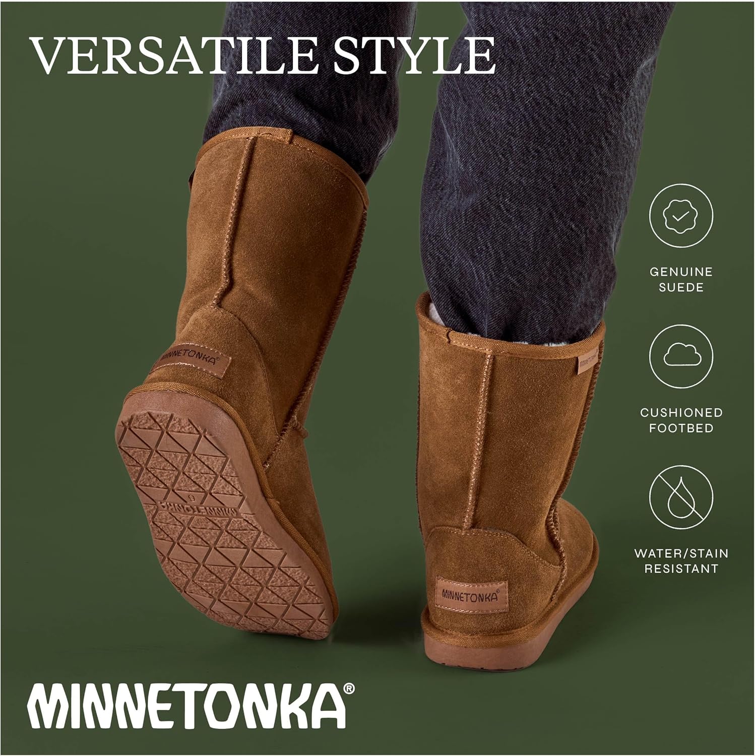 Minnetonka Women's Callahan Suede Mid-Calf Boots