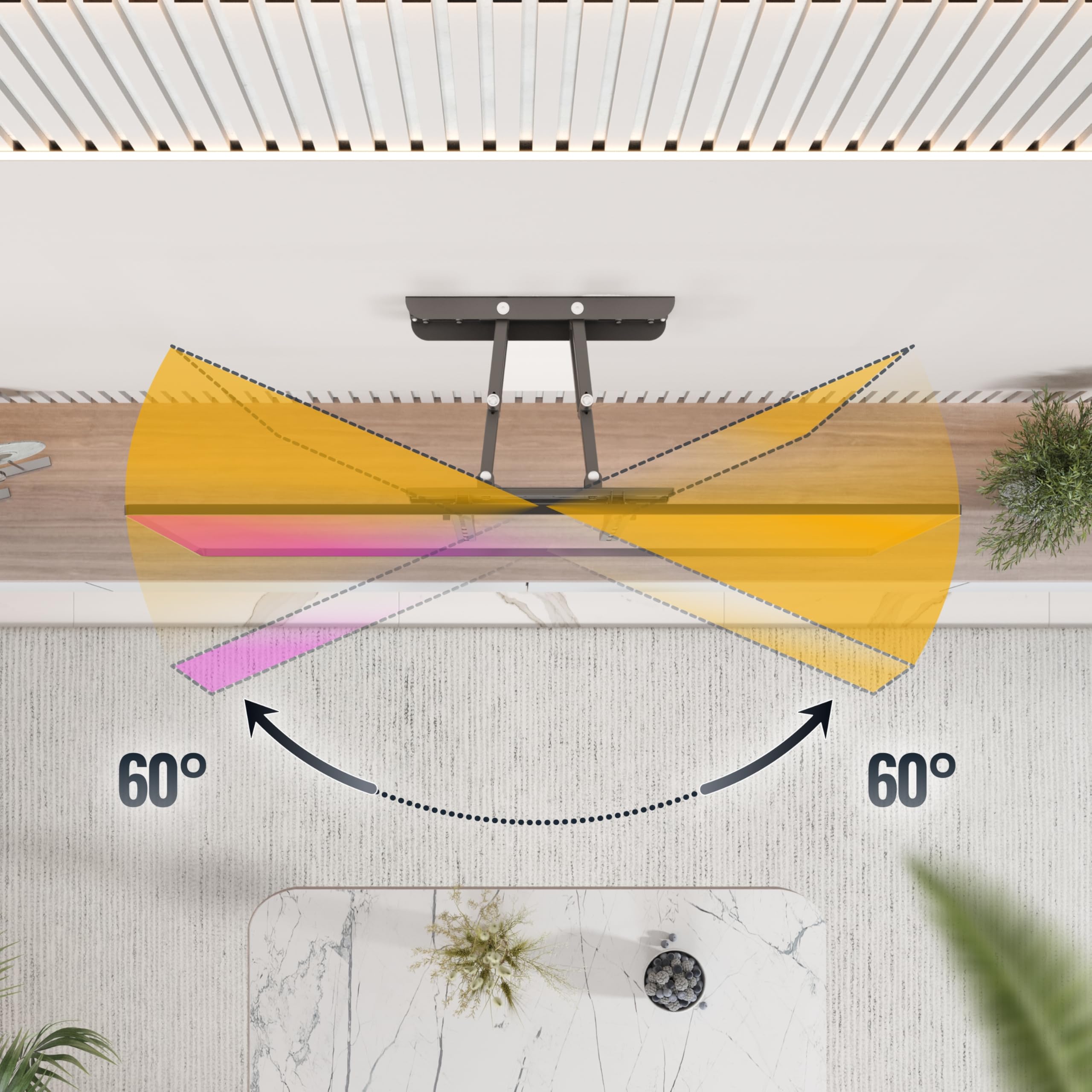 RICOO S1144 Soporte TV Pared Giratorio Inclinable Televisión 30-65" (76-165cm) Brazo Universal Televisor LED/LCD/Curvo VESA 200x200-400x400