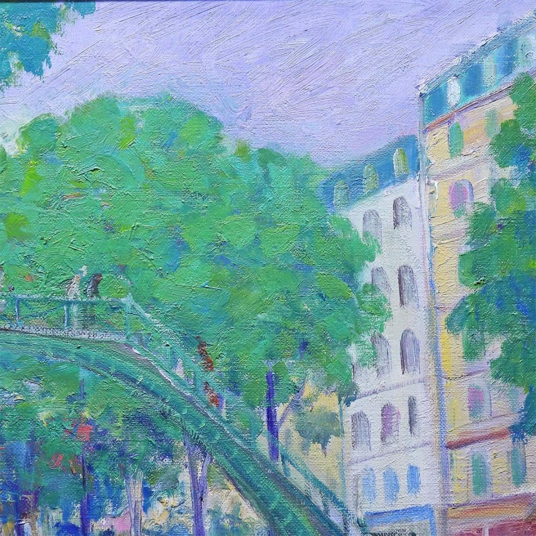 Amazon.co.jp: 三塩清巳 サンマルタン運河 油彩10号 風景画 パリ 原画