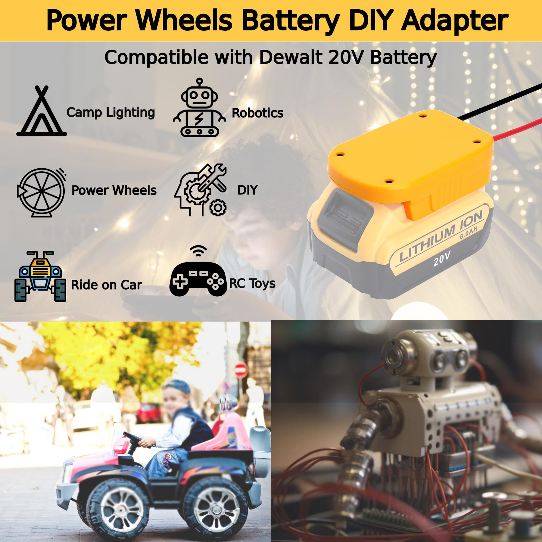 Dewalt Adapter For Power Wheels 2-Pack S Power Wheels Conversion
