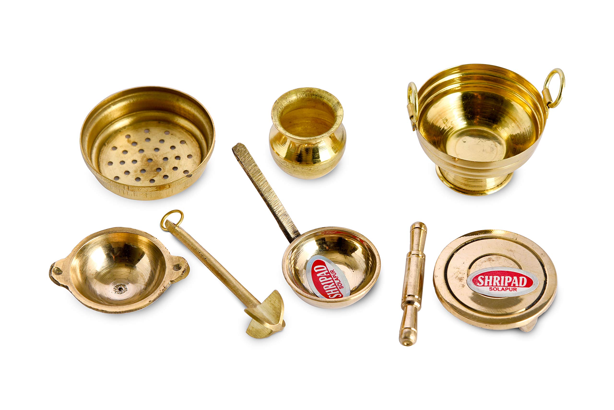 Shripad Steel Home Miniature Brass Kitchen Toys Set of 8 Pieces for Kids (B07VBV6NYR) Amazon Price History, Amazon Price Tracker