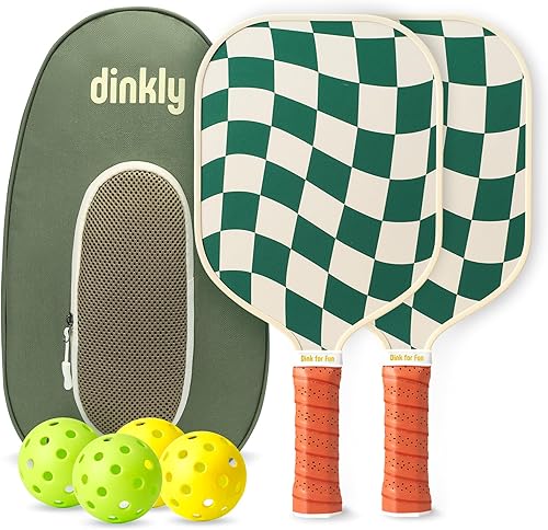 Juego de 24 palas de pickleball aprobadas por USAPA, raqueta de pickleball de grafitofibra de vidrio, 2 raquetas de pickleball, 4 bolas y 1 bolsa de