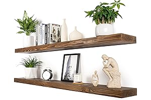 Rustic Floating Shelves: A Haven of Storage and Style