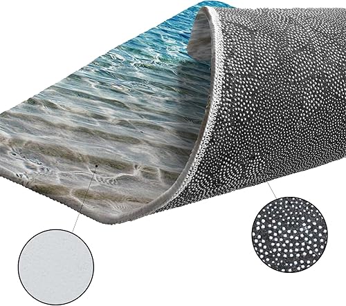 Miniatura 7 de Alfombra de área para interiores y exteriores, 5 x 8 pies, parte trasera antideslizante, fácil de limpiar, alfombras suaves y lavables, alfombra de