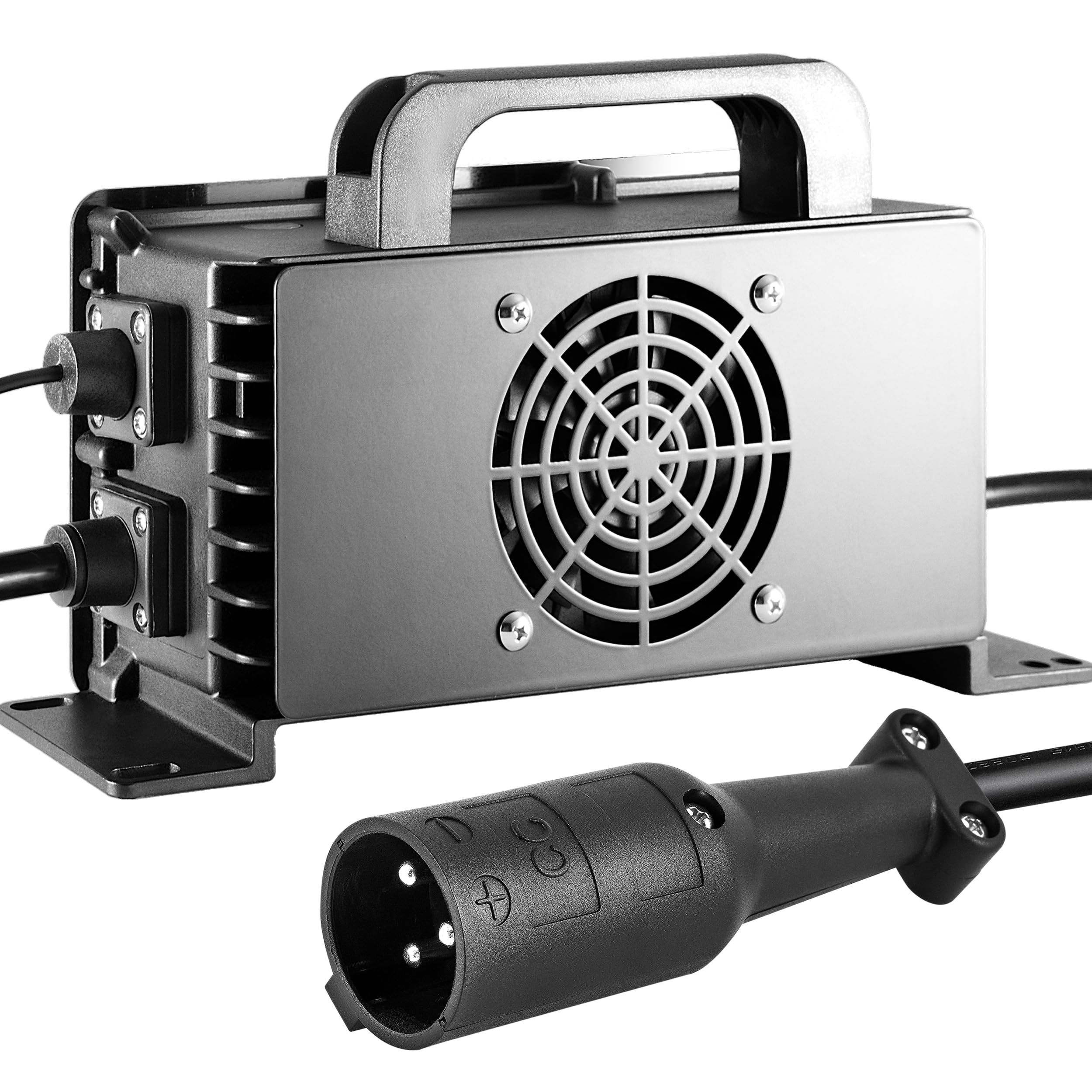 Eliumsync 1400W Lead Acid Battery Charger 48 Volt 15 AMP 3-Pin Round Plug Club Car DS and Precedent Golf Carts