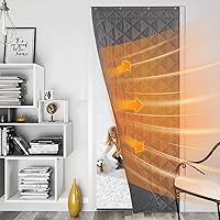 Vista 41 de NICETOWN Cortina de puerta con aislamiento térmico para interiores y exteriores, bloqueador de corrientes de aire de 26 x 78 pulgadas de grosor