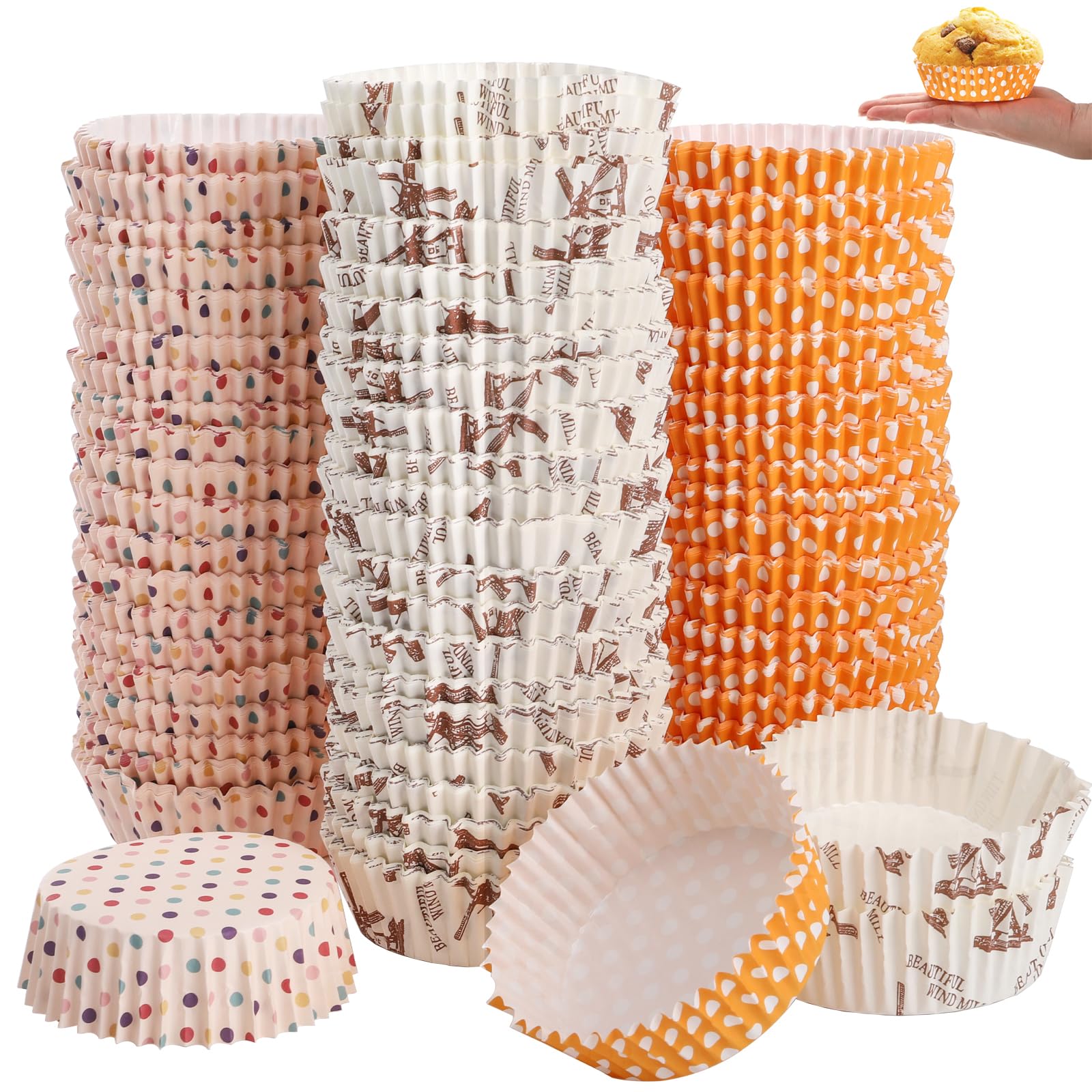 Youeon 600 Pcs In Jumbo Cupcake Liners Greaseproof