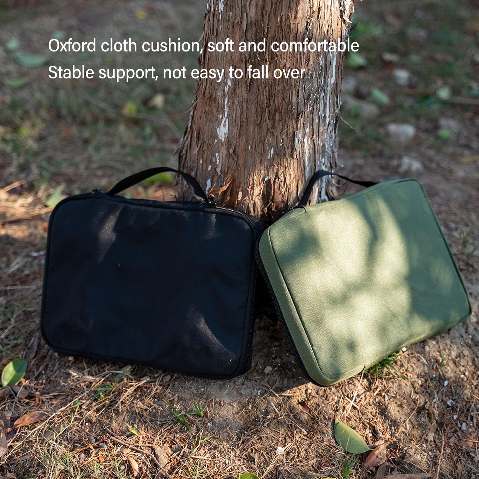 LIZEALUCKY Sgabello pieghevole portatile Cuscino del sedile in tessuto Oxford leggero in alluminio Supporto 330,7 libbre Sedia da campeggio per escursionismo da viaggio con carico (Verde)