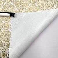 Vista 4 de Yifely 17.7x118.1 in Retro Vines Autoadhesivo Plástico Estante Cajón Revestimiento A Prueba de Humedad Estera de Almacenamiento