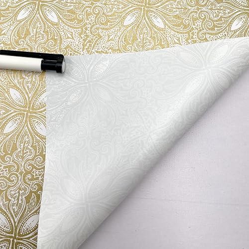 Miniatura 4 de Yifely 17.7x118.1 in Retro Vines Autoadhesivo Plástico Estante Cajón Revestimiento A Prueba de Humedad Estera de Almacenamiento