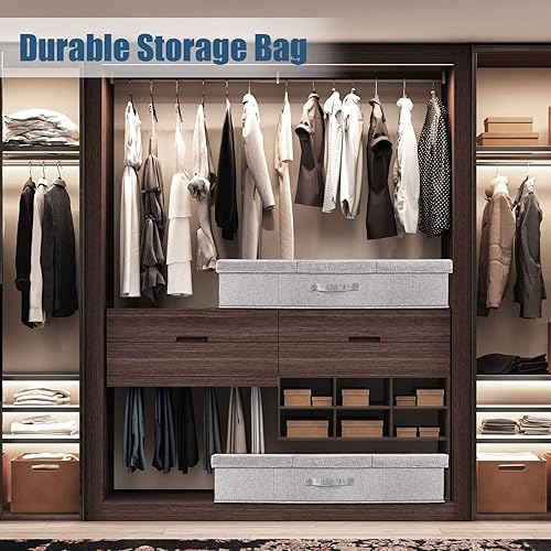 Miniatura 6 de Supowin Underbed Storage Containers 3 Pack, Large Under Bed Storage Bins with Lids, Foldable Sturdy Under the Bed Storage Drawer for Organizing