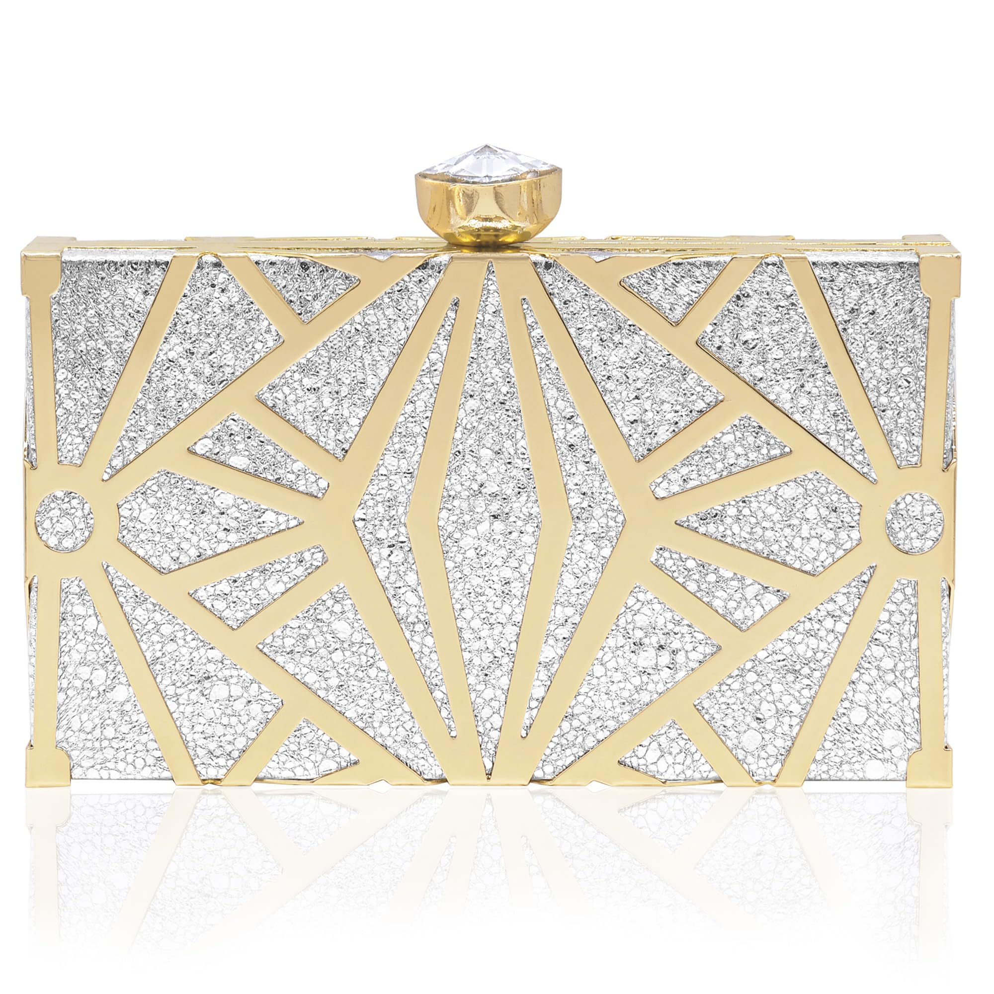 Milisente Gold Clutch Purses For Women Metallic Bridal Evening Clutch Bags Evening Formal Handbags