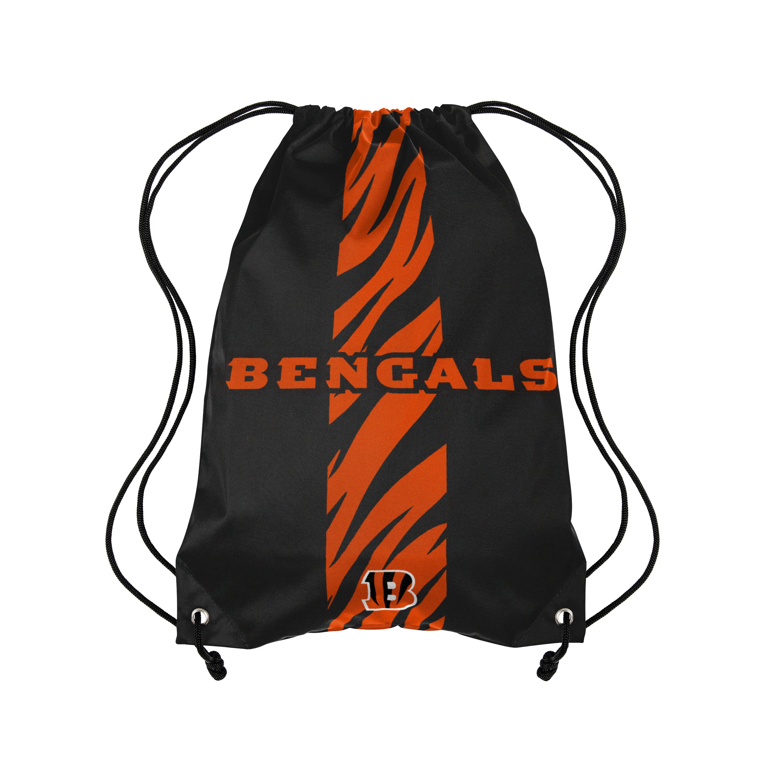 FOCO Cincinnati Bengals NFL Team Stripe Wordmark Drawstring Backpack