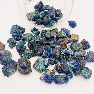 XIALITR azurita Natural Misterioso Azurite Malachite Symbiosis, Original Crudo Crudo Espécimen Mineral Piedra Curación Collection Mineral (Color : 1pc 80-100g)
