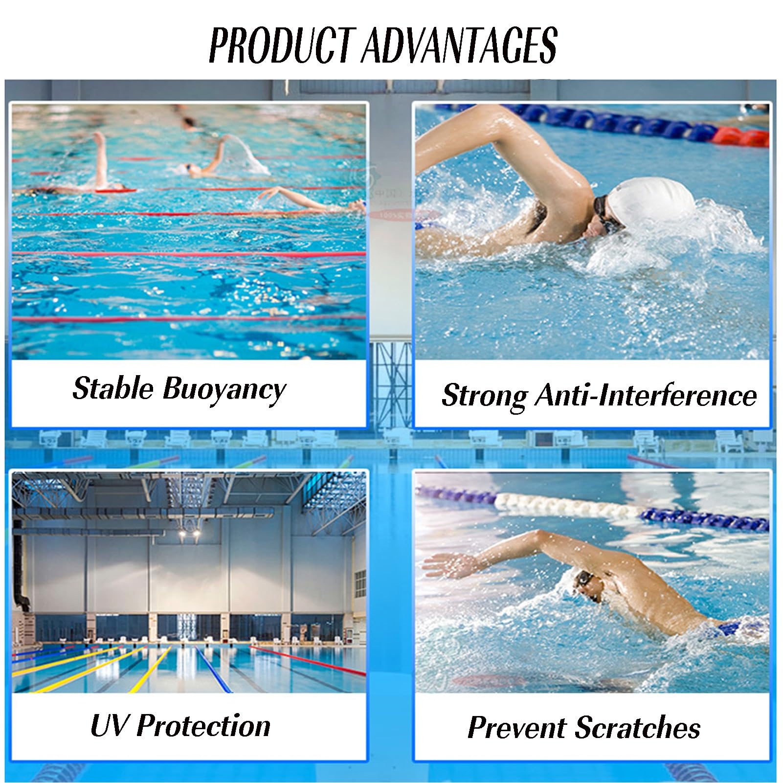 Corda divisoria di sicurezza per piscina, 9 m, recinzione di sicurezza per piscine, accessori durevoli per piscine per aree di nuoto sicure, ideale per bambini e animali domestici