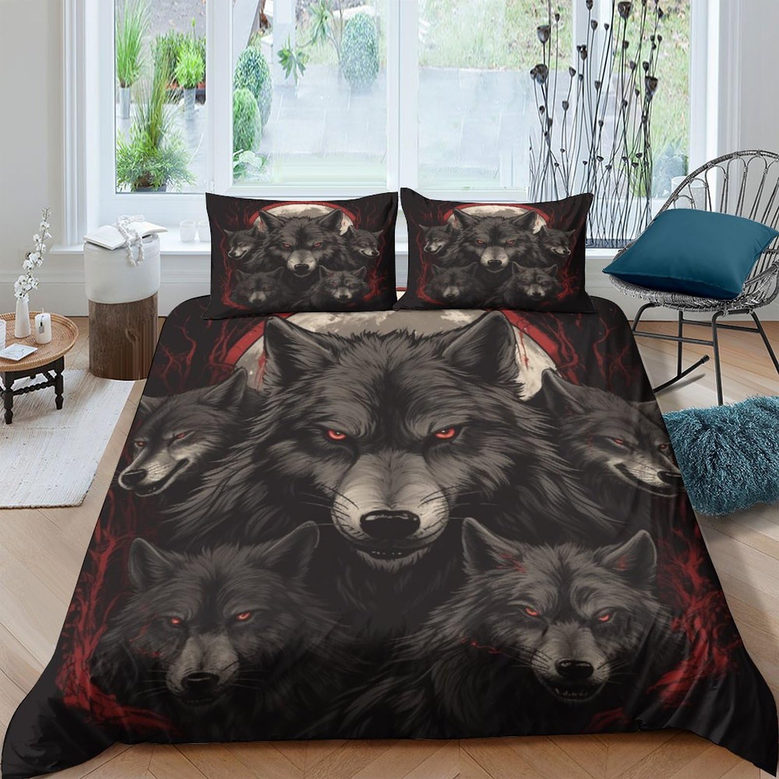 Housse de couette loup 3D pour transformer l'ambiance de la chambre des enfants et adultes