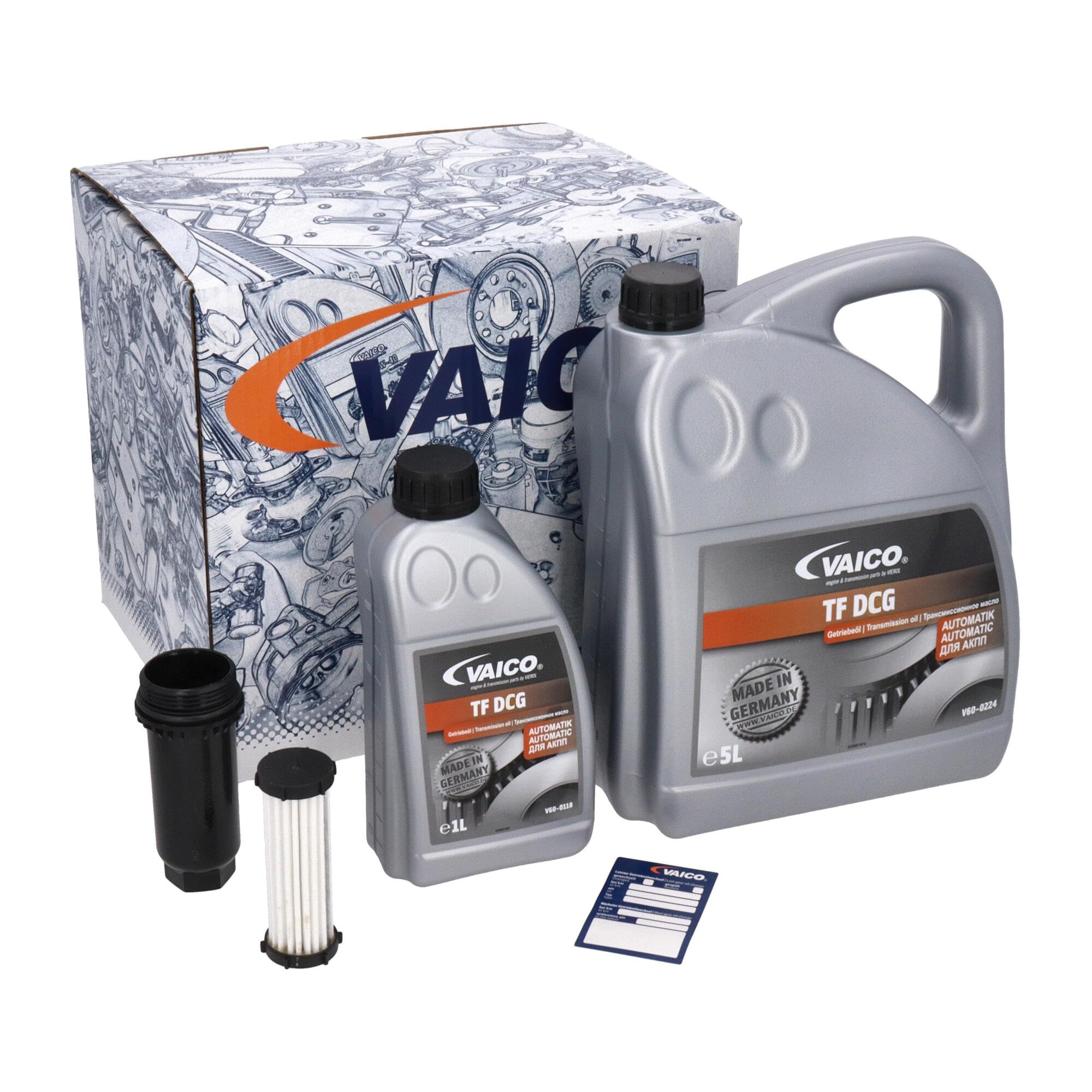 VAICO V25-0796 FILTERSATZ MIT 6 LITER ÖLWECHSEL AUTOMATIKGETRIEBE 6-GANG MPS6 DW6 DCT450 PASSEND FÜR EXPERT KIT
