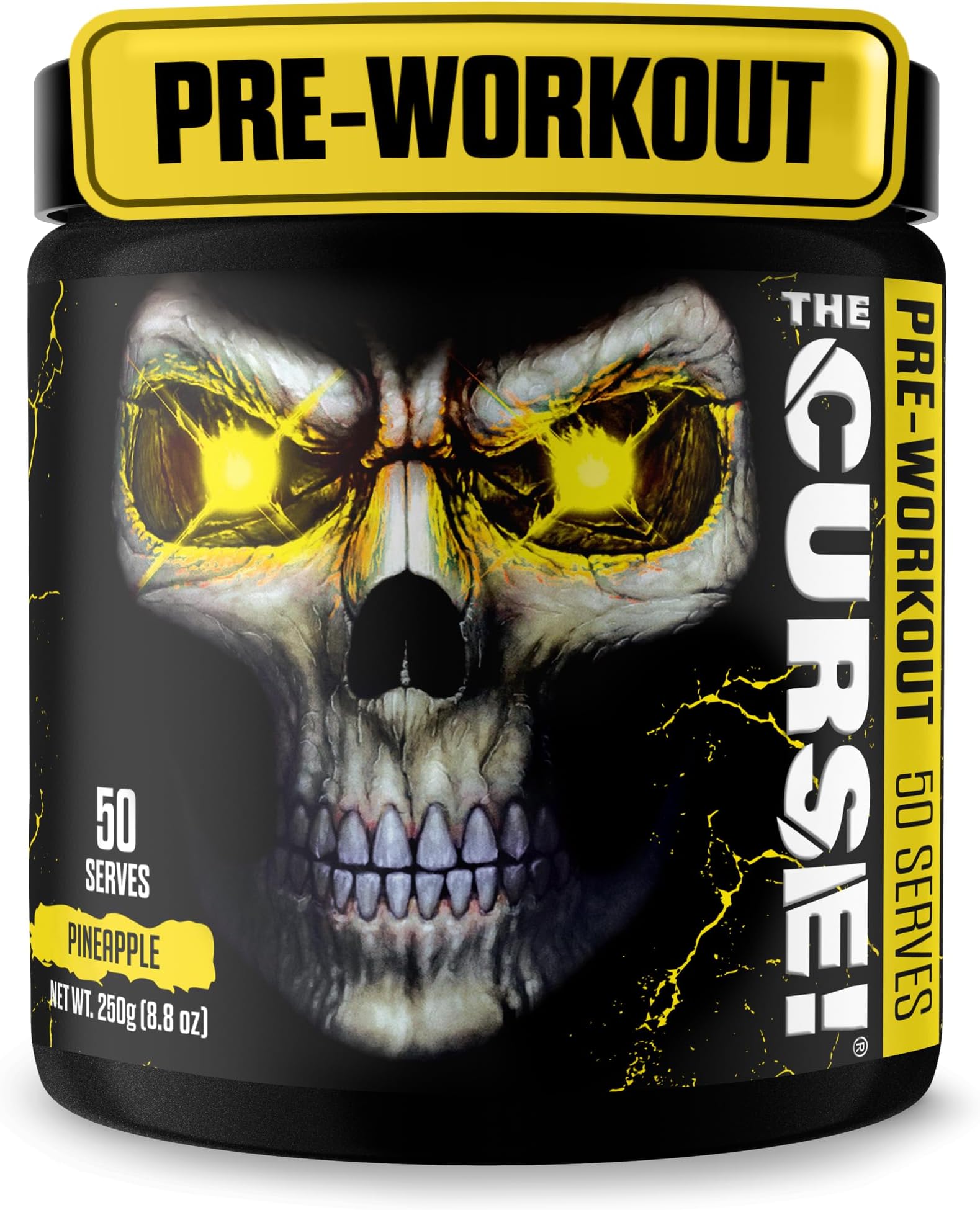 JNX SPORTS The Curse! Pineapple Shred Pre Workout Powder with Creatine – Extreme Energy Preworkout for Men & Women – 50 Servings – L Citrulline, Beta Alanine & Caffeine for Pump, Strength & Focus
