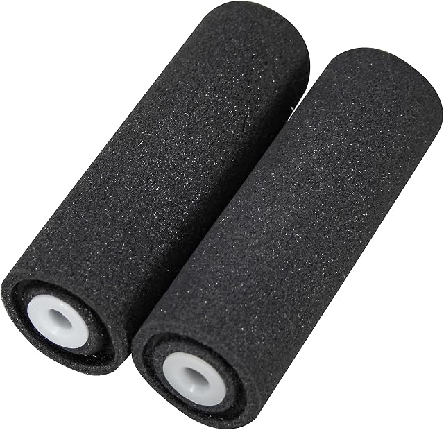 Faithfull FAIRMINI2FOA Concave Foam Mini Roller Refills 100mm (4in) Twin Pack. for gloss paints on smooth surfaces