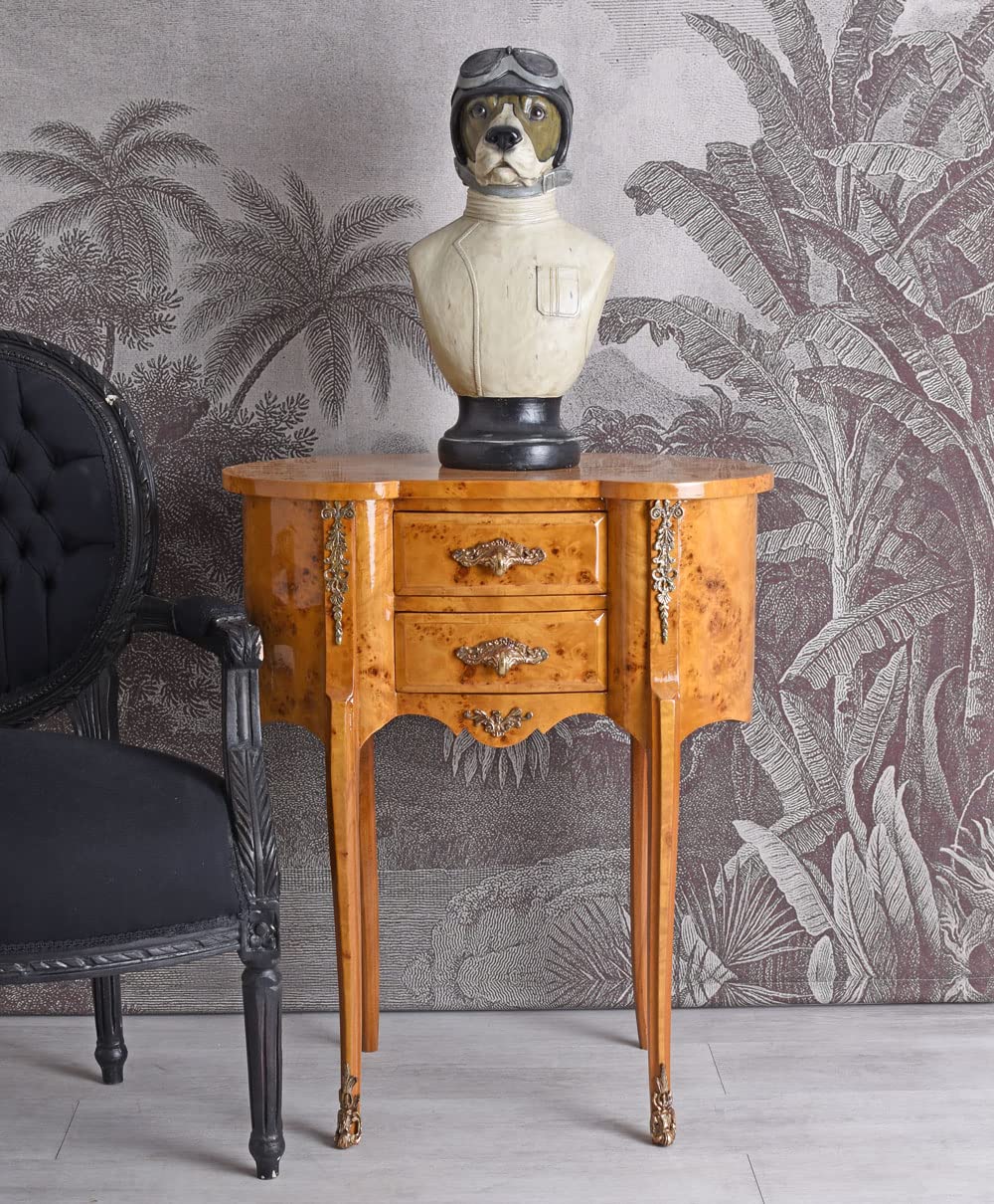 Beistelltisch Barock Kommode Antik Tisch Telefontisch Konsolentisch Schublade 66cm cat953 Palazzo Exklusiv