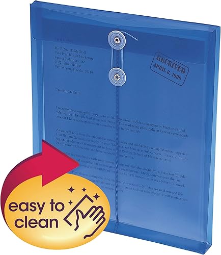 Miniatura 7 de Smead Sobre de polietileno, expansión de 1.5 in, cierre de cuerda, carga superior, tamaño carta, verde, 5 por paquete (89543)