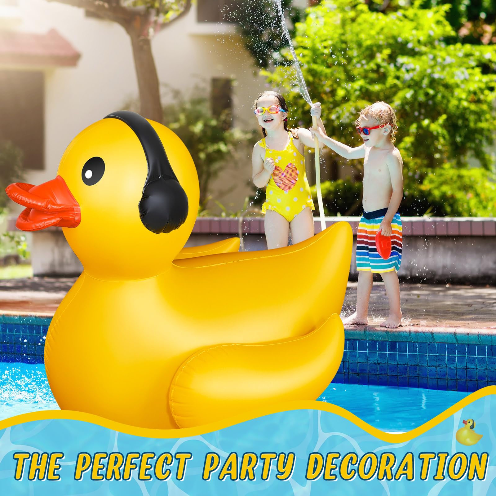 Snapklik.com : Hungdao 2 Pack 4 Feet Giant Inflatable Duck Huge Rubber ...