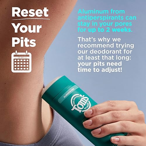 Miniatura 5 de Tom's of Maine Desodorante natural sin aluminio de eucalipto y menta para mujeres y hombres, se pone transparente, protección contra olores y