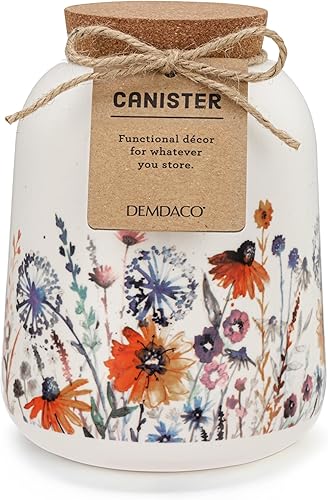 Vista 10 de DEMDACO Heartful Home by Tracy Pesche Collection - Tarro pequeño de cerámica con tapa de corcho, diseño de corazón rojo, puntos y rayas negras, 4.5