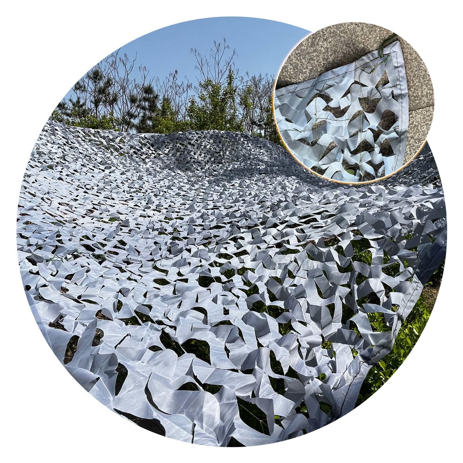 Oudini Gray Camo Netting, Camouflage Net Bulk Roll,Sunshade Mesh Nets,Sunscreen Camouflage Net For Army Hunting Hide Fence Car Cover/Gray/3 * 7M/9.8 * 23Ft