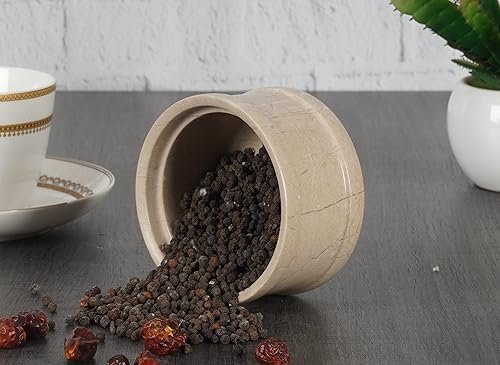 Miniatura 32 de Radicaln Bodega doble de sal de 5 pulgadas hecha a mano con tapa, cuencos de sal y pimienta de 2 pulgadas, ideal para joyas, mantequilla, azúcar