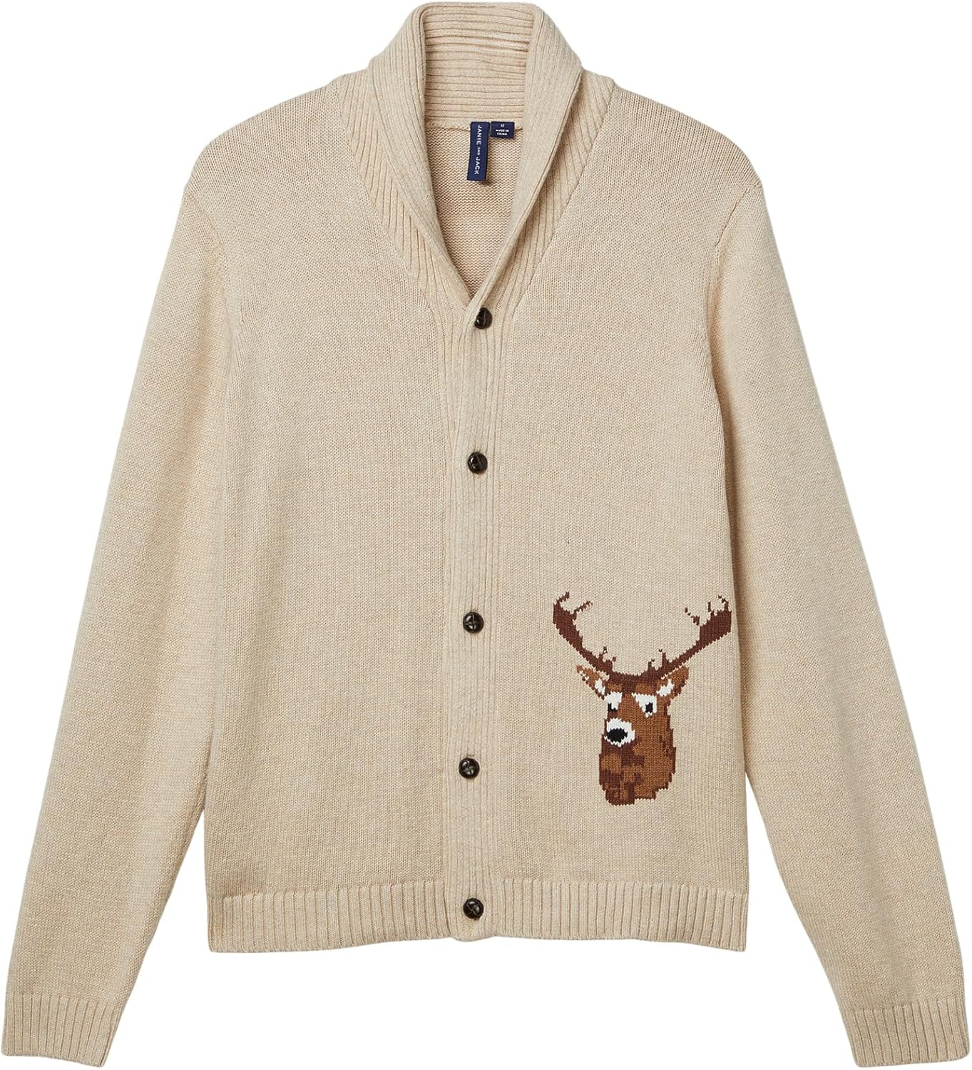 Janie and Jack Boys' Deer Intarsia Sweater (Toddler/Little Kids/Big Kids)
