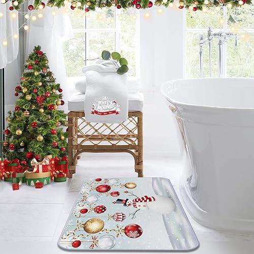 Miniatura 7 de Tapete de baño de imitación de cachemira de mármol, 17 x 30 pulgadas, tapete decorativo de mármol negro, parte trasera de goma antideslizante y