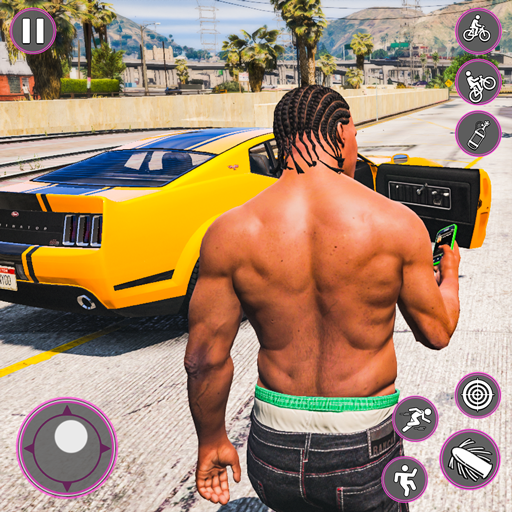 Gangsterspiel in einer echten Stadt, Krimisimulator, Kampf 3D