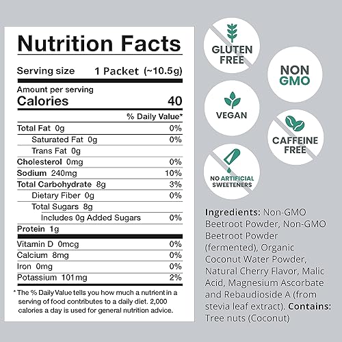 Miniatura 6 de Humann SuperBeets Sport Endurance - Polvo para antes del entrenamiento, suplemento de óxido nítrico, certificado NSF, estimulantes y sin cafeína,