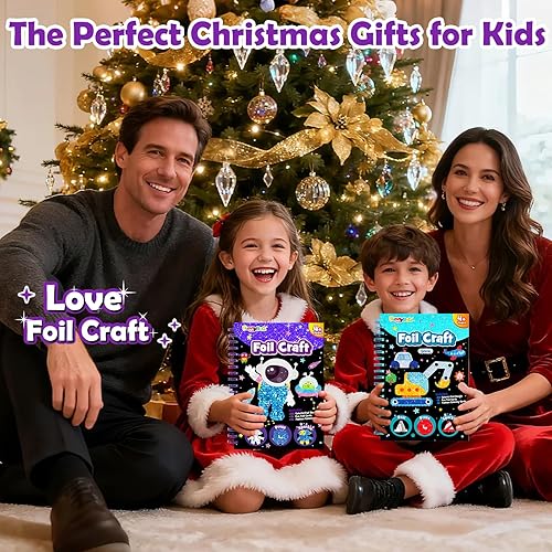 Miniatura 6 de FUNNYB&G - Kit de manualidades con papel de aluminio para niños, divertidas y creativas, suministros para regalo, juguete de viaje, cumpleaños o