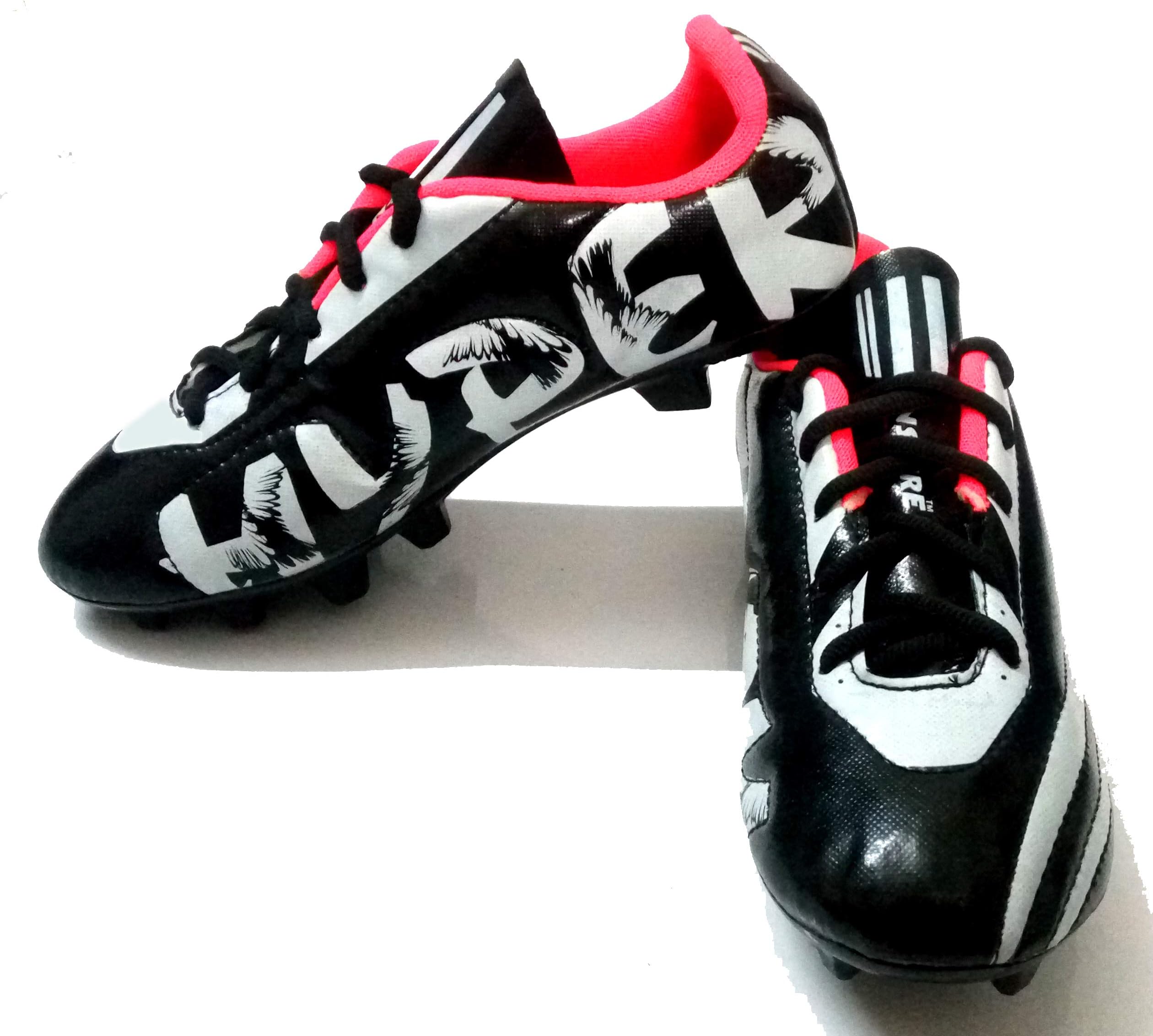Optimus® FX 73 Inspire Hyper Venom Football Studs Cricket Studs Running Studs Synthetic Leather Shoes with PU Sole - Size