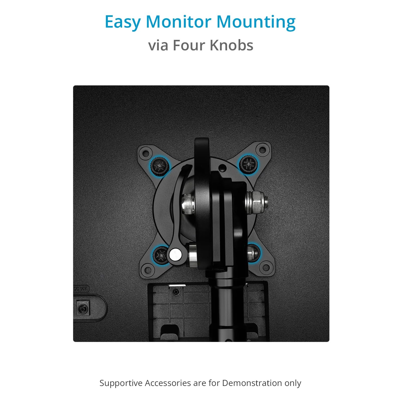 PROAIM Rotazione a 360° (75mm/100mm) Supporto Monitor Inclinabile.Dotato di Ricevitore 5/8” Baby Pin. Angolo di Inclinazione: 230°. Payload fino a 22kg / 50lb (P-ROTN-01)