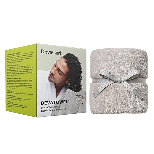 DevaCurl Microfiber Anti-Frizz Hair Towel | Gently Dries | Gray