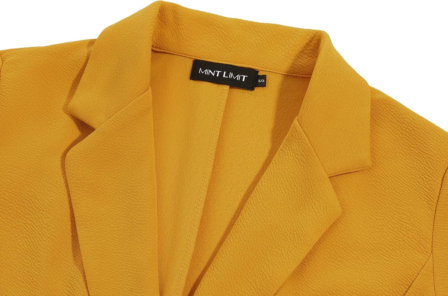 MINTLIMIT Women's Casual Blazer 3/4 Ruched Sleeve Open Front Button Work Office Blazer Jackets with Pockets - Image 4