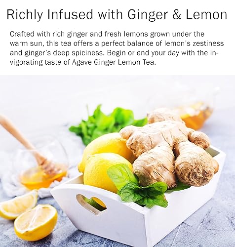 Miniatura 4 de Damtuh Té de jengibre y limón con jarabe de agave, limón real y jengibre, 2.2 lbs - 2.2 libras (paquete de 1)