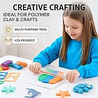 Vista 6 de Herramientas básicas de arcilla polimérica, herramientas de escultura de arcilla, rodillo acrílico, tablero de prensa de hojas rectangulares