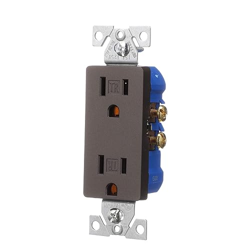 Vista 2 de EATON TR1107RB-SP-L Receptáculo dúplex de diseño, bronce aceitado