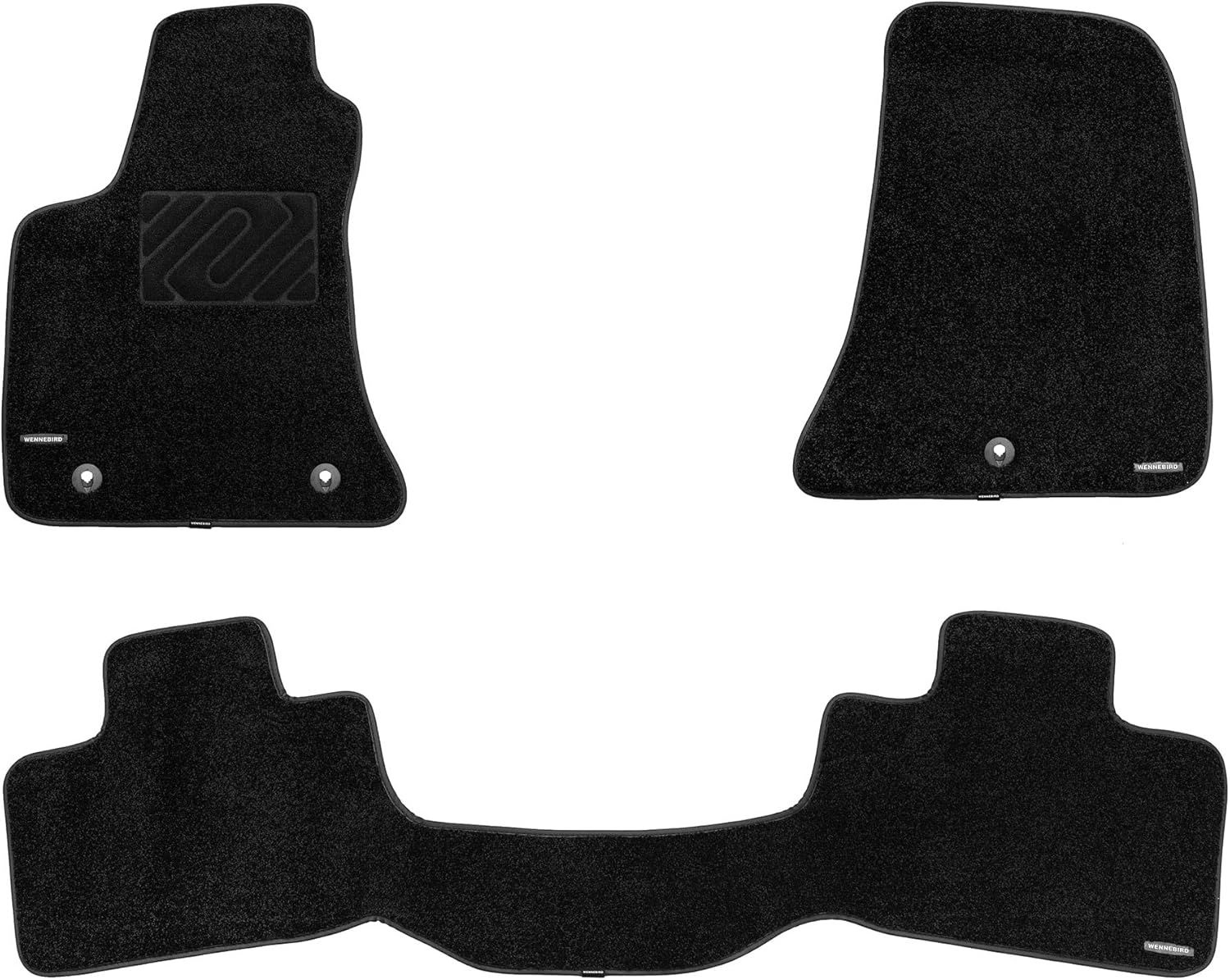 WENNEBIRD Superior Carpet Front Row Floor Mats for 2011-2023 Dodge Charger RWD (Not for AWD), 0.6-Inch Ultra-Thick, Noise-Reducing, All-Weather Waterproof Anti-Slip – 2-Pc Set