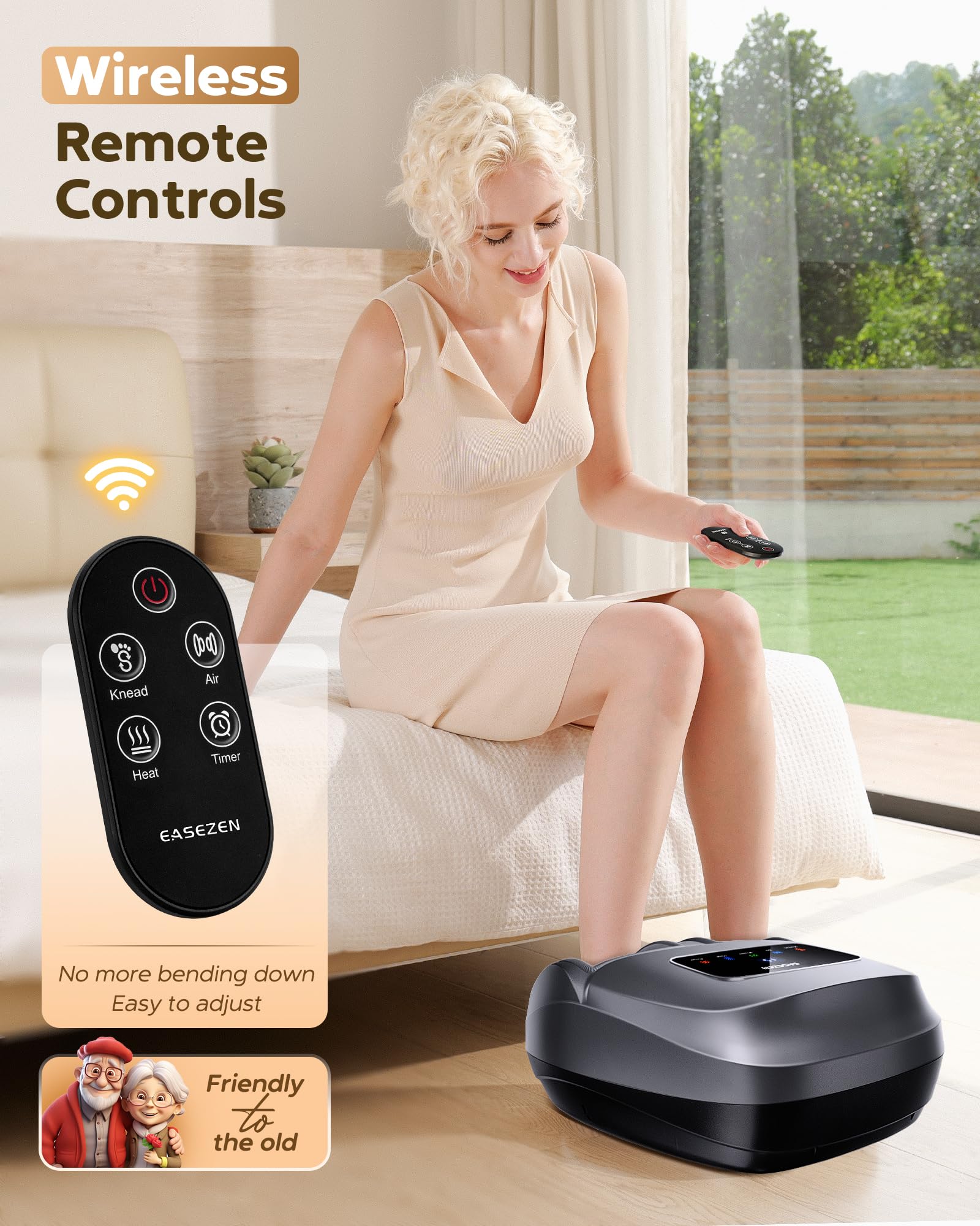 Cloud Massage Shiatsu Foot Massager with Heat, Standard Size, White product image 17