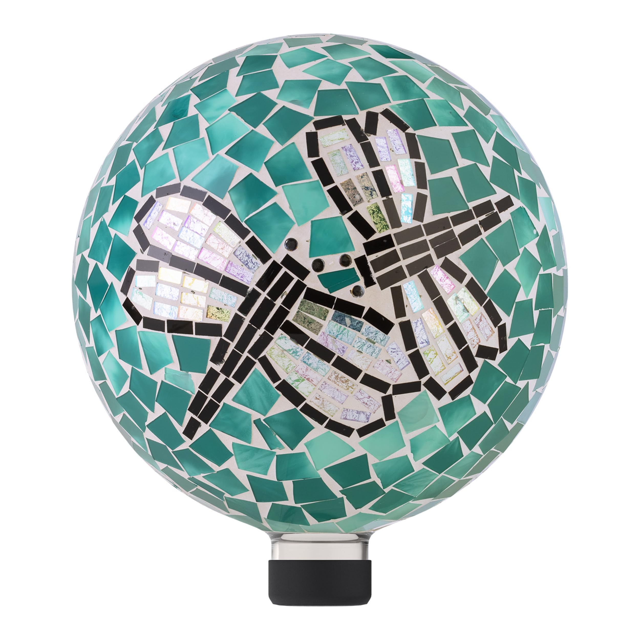 Alpine Corporation HMD194 Alpine Indoor/Outdoor 10" Diameter Dragonfly Duo Yard Decoration, Multicolor Gazing Globe-image-42