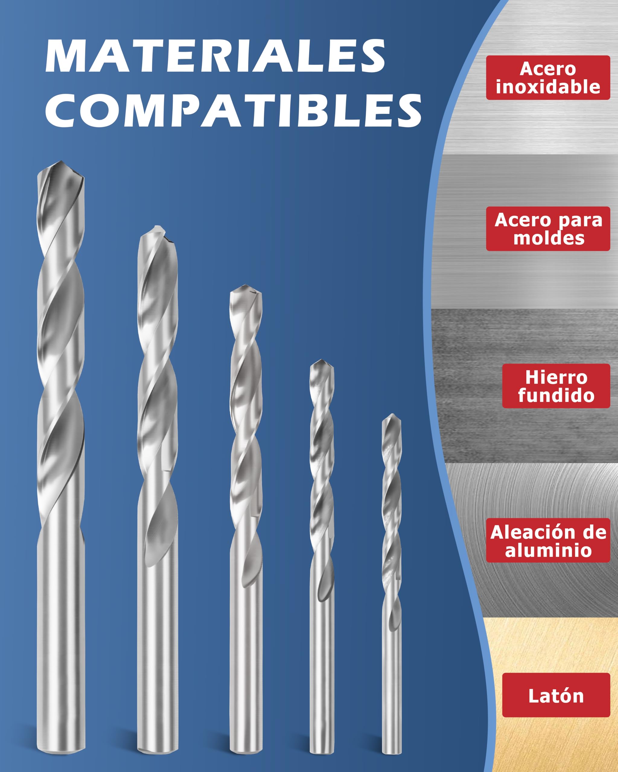 DAYUAN Juego de Reparación de Roscas Kit Helicoil 131 Piezas M5 M6 M8 M10 M12
