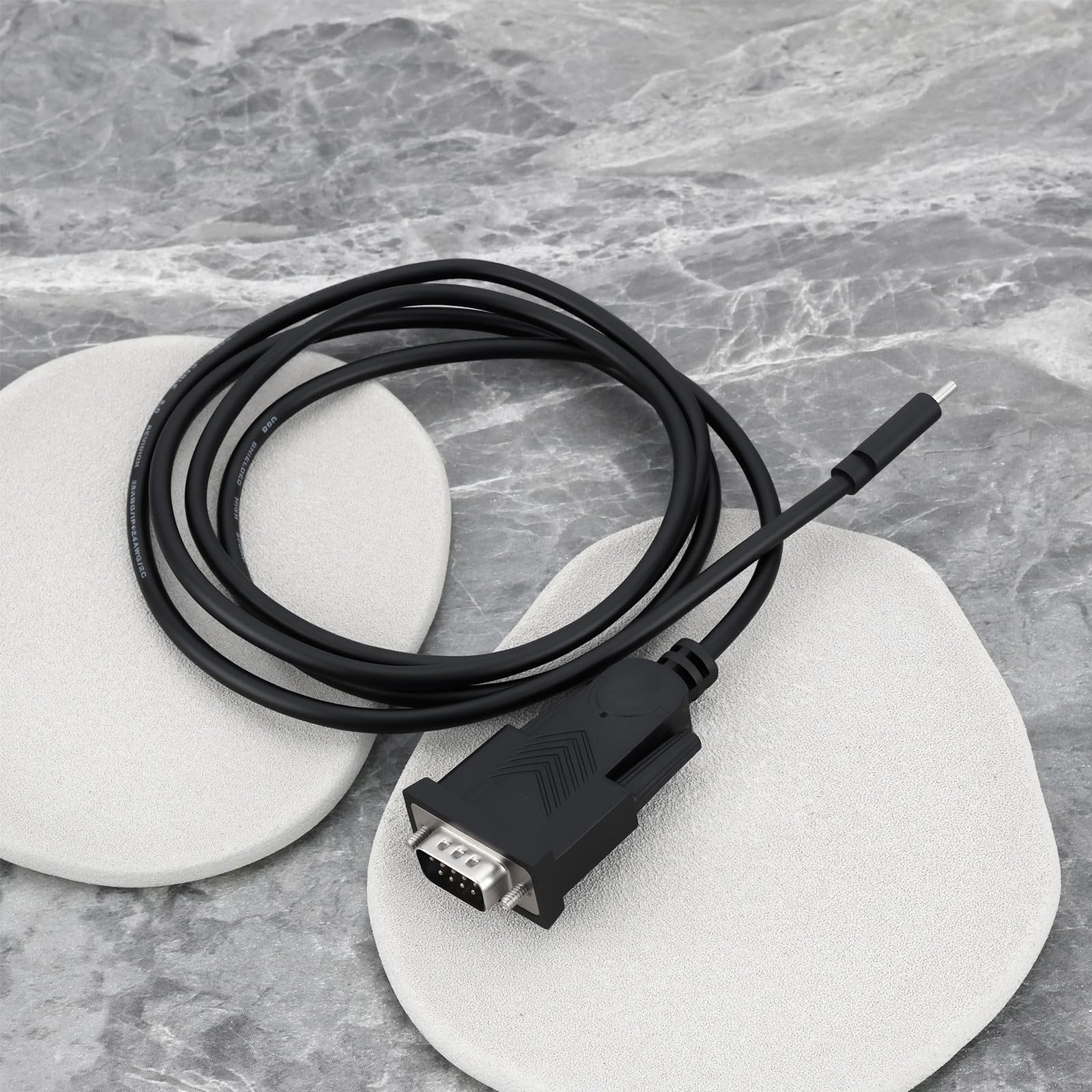 Câble USB C vers RS232 DB9 mâle 1,5 m pour imprimante ordinateur portable